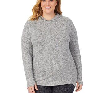 #1499 SoftKnit Long Sleeve Tunic Hoodie PLUS